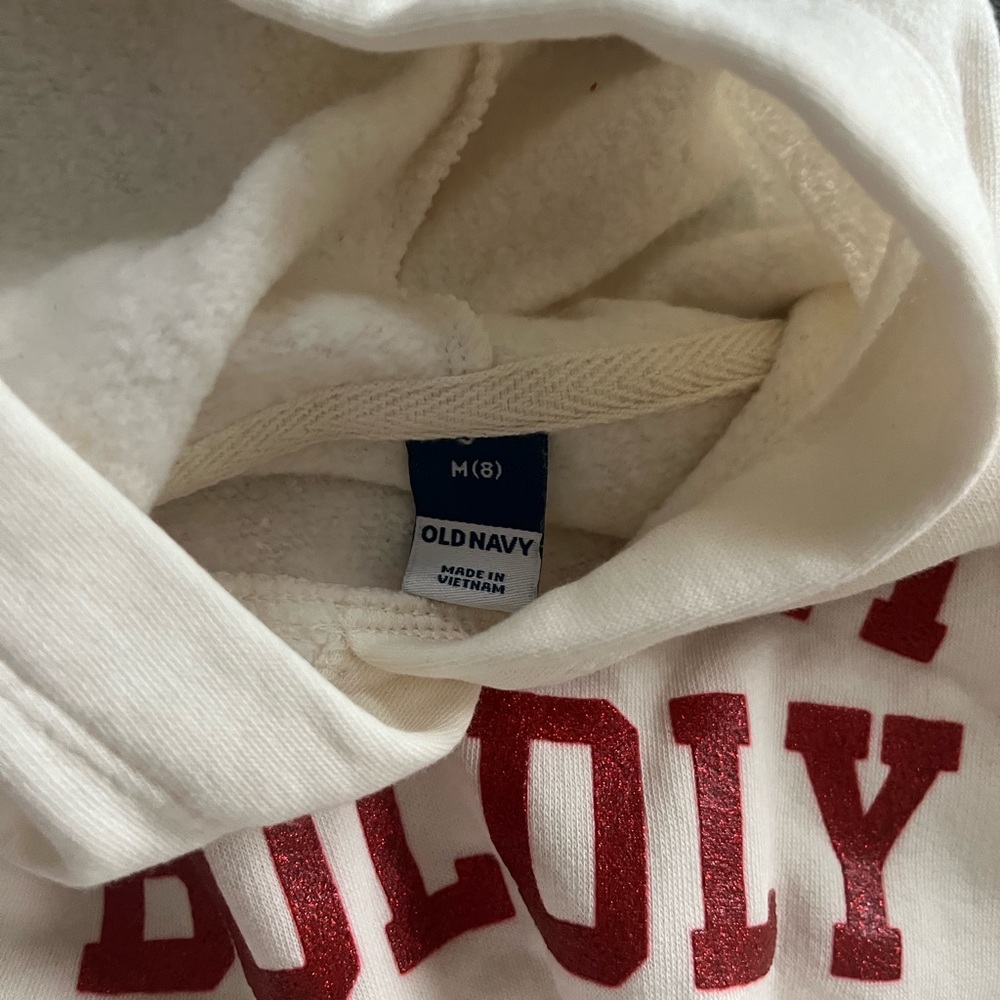 Old Navy Cream Hoodie with Red Print - Picture 5 of 6